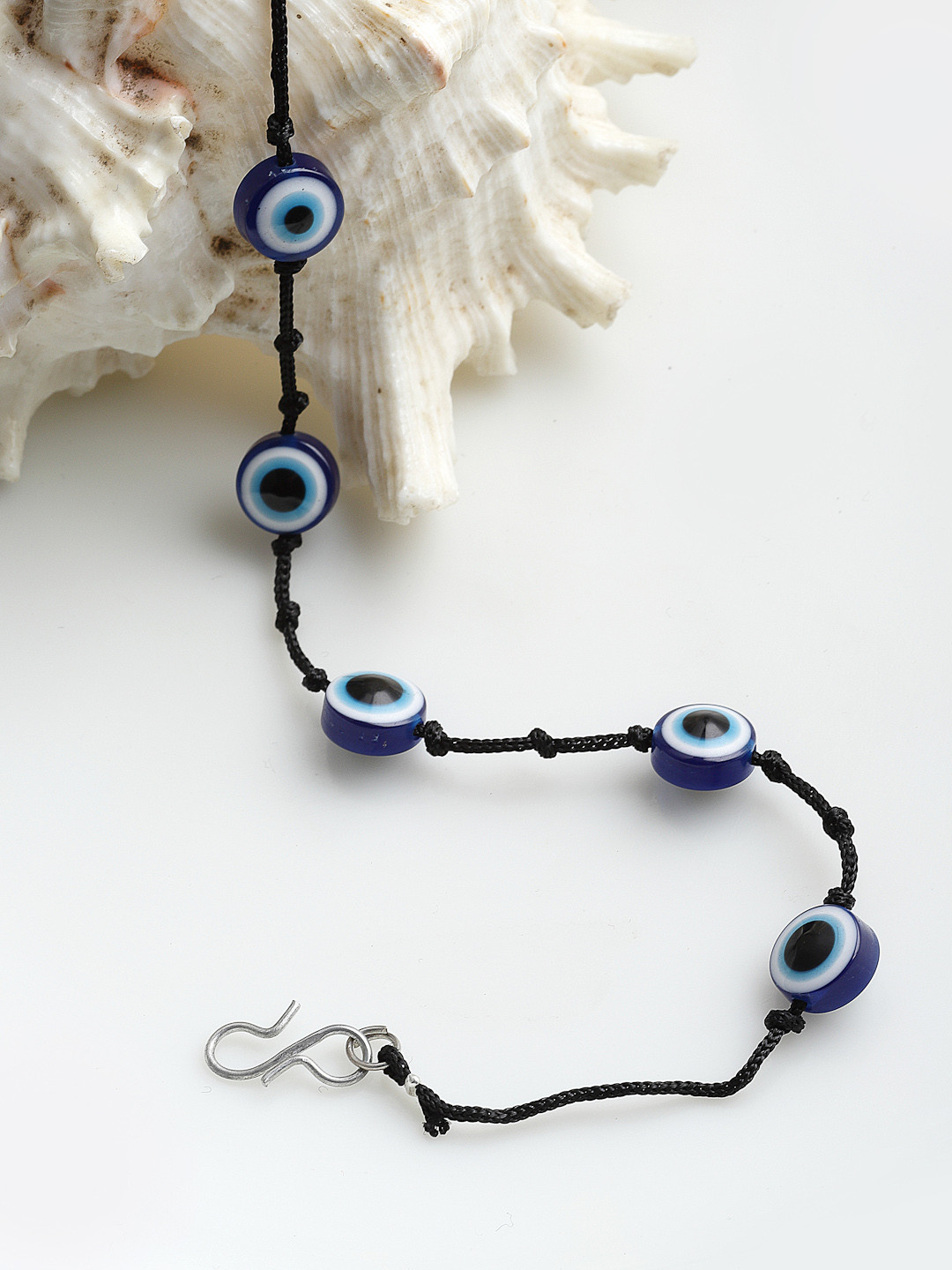 PANASH Evil Eye Beaded Black Thread Handcrafted Anklet