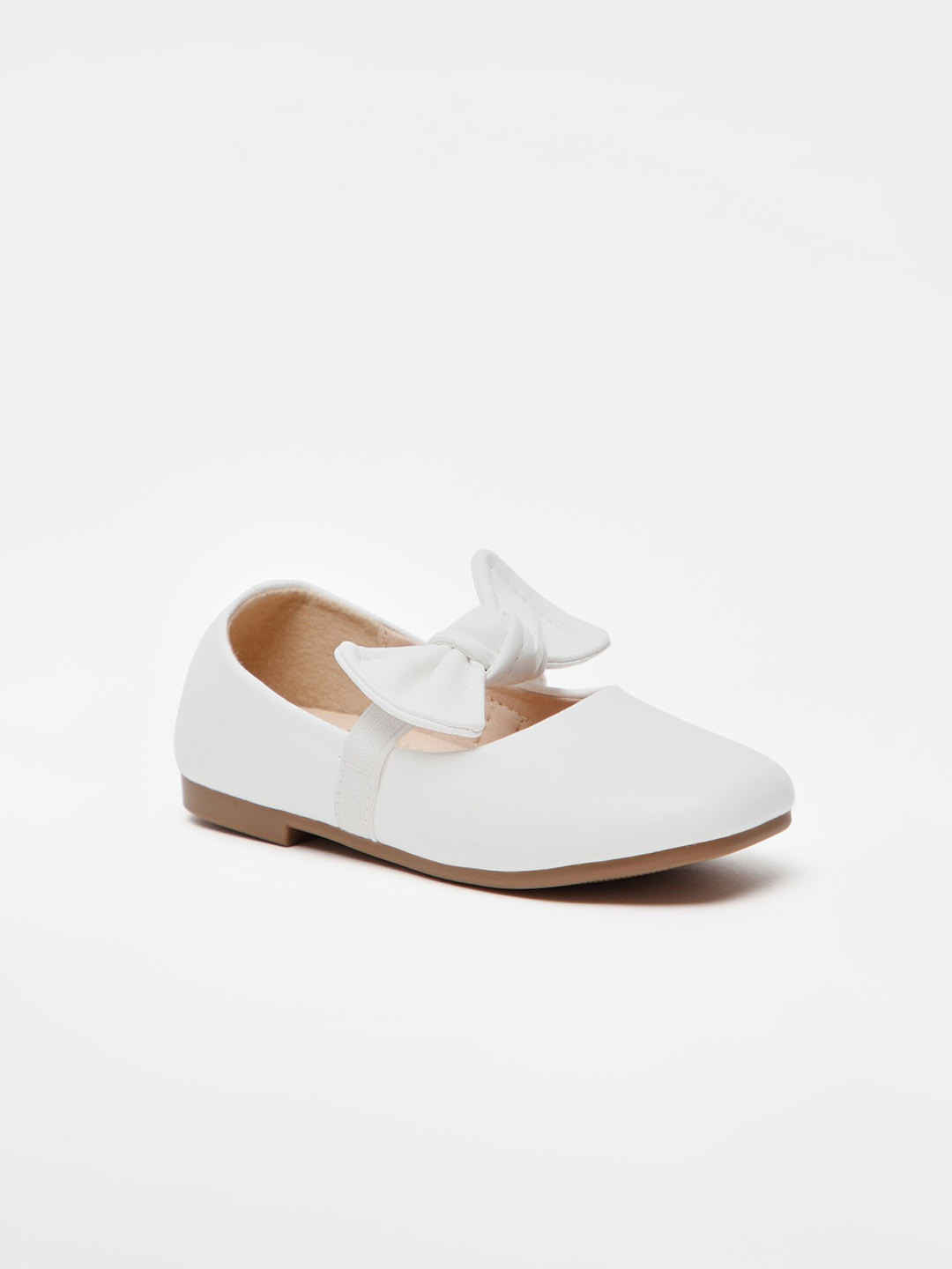 shoexpress Girls White Ballerinas with Bows Flats