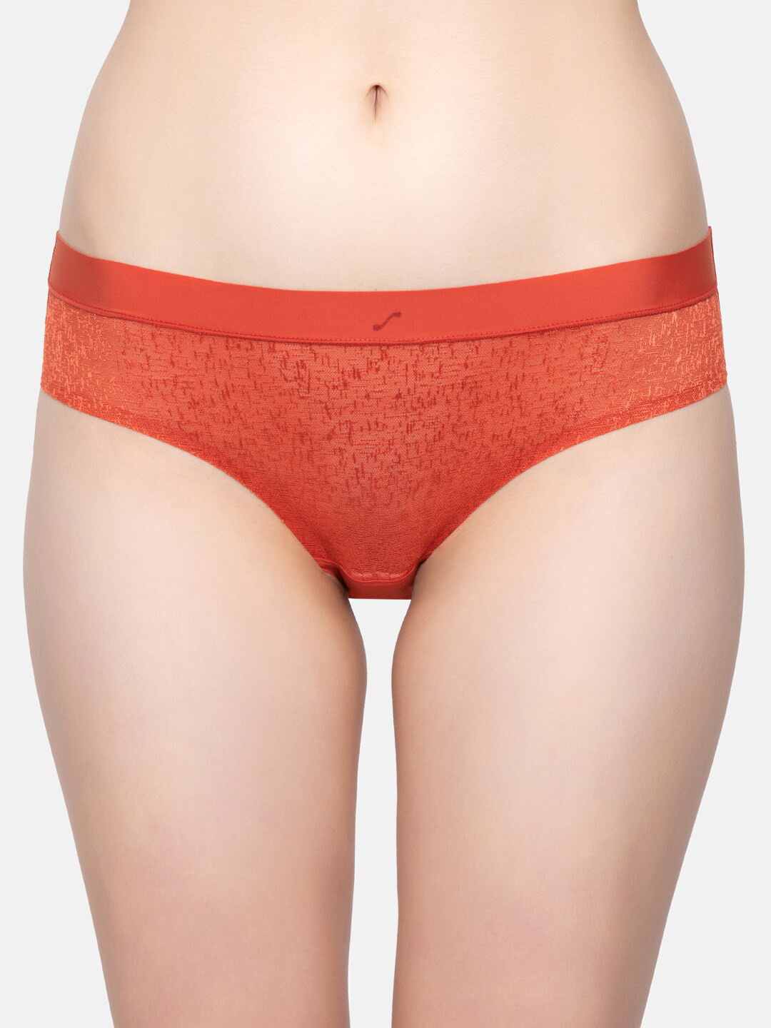 Sloggi Women Orange Solid Mid-Rise Hipster Briefs