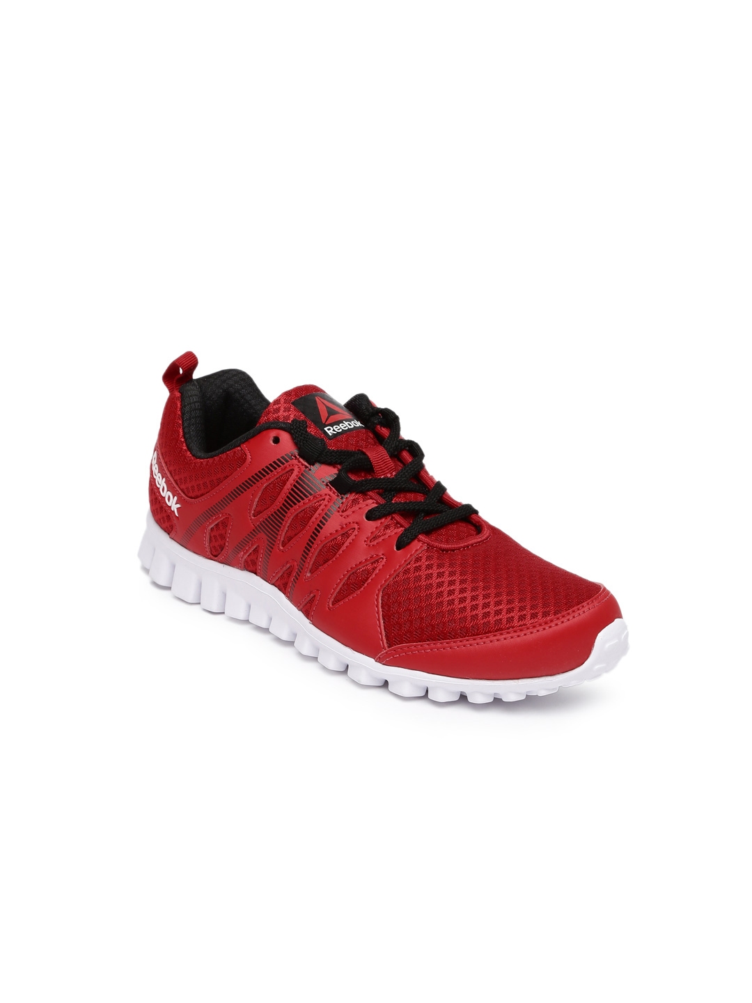 Reebok red sale running shoes