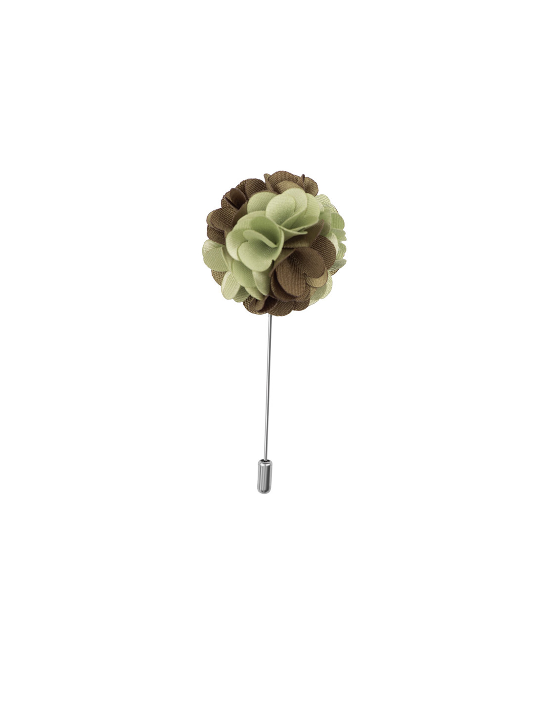 The Tie Hub Men Green Marigold Flower Shaped Lapel pin