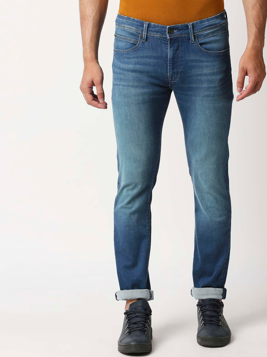 Pepe Jeans Men Slim Fit Heavy Fade Stretchable Jeans