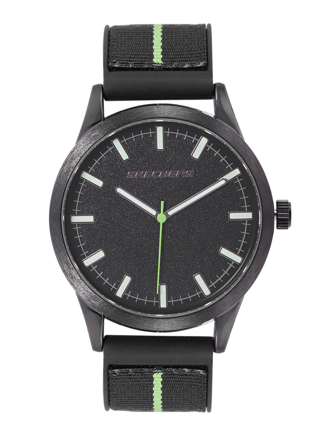 Skechers Men Black Bridgedale Analogue Watch SR5128