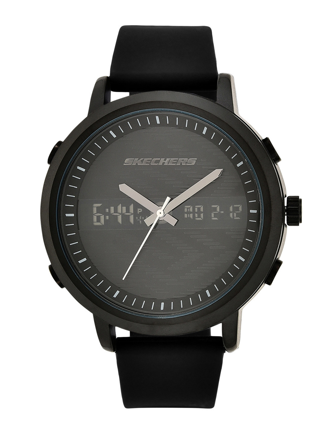 Skechers Men Black Patterned The Lawndale Analogue and Digital Watch SR5071