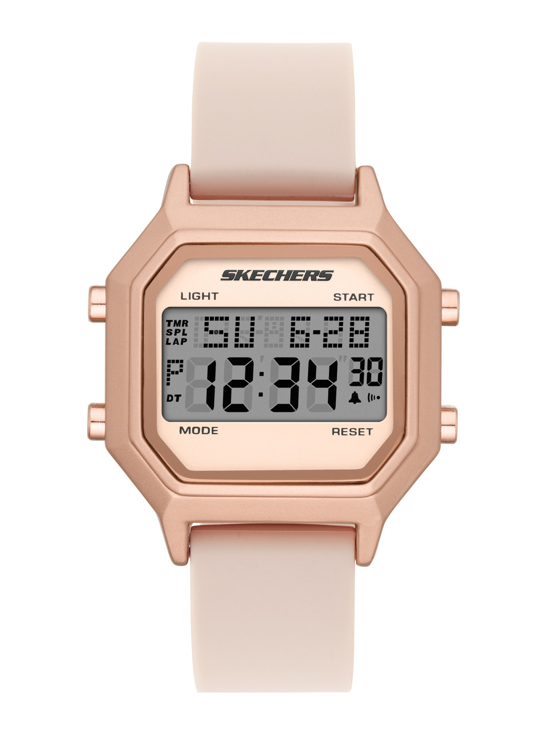 Skechers Women Black Dial & Pink Straps Faysmith Digital Watch SR6195