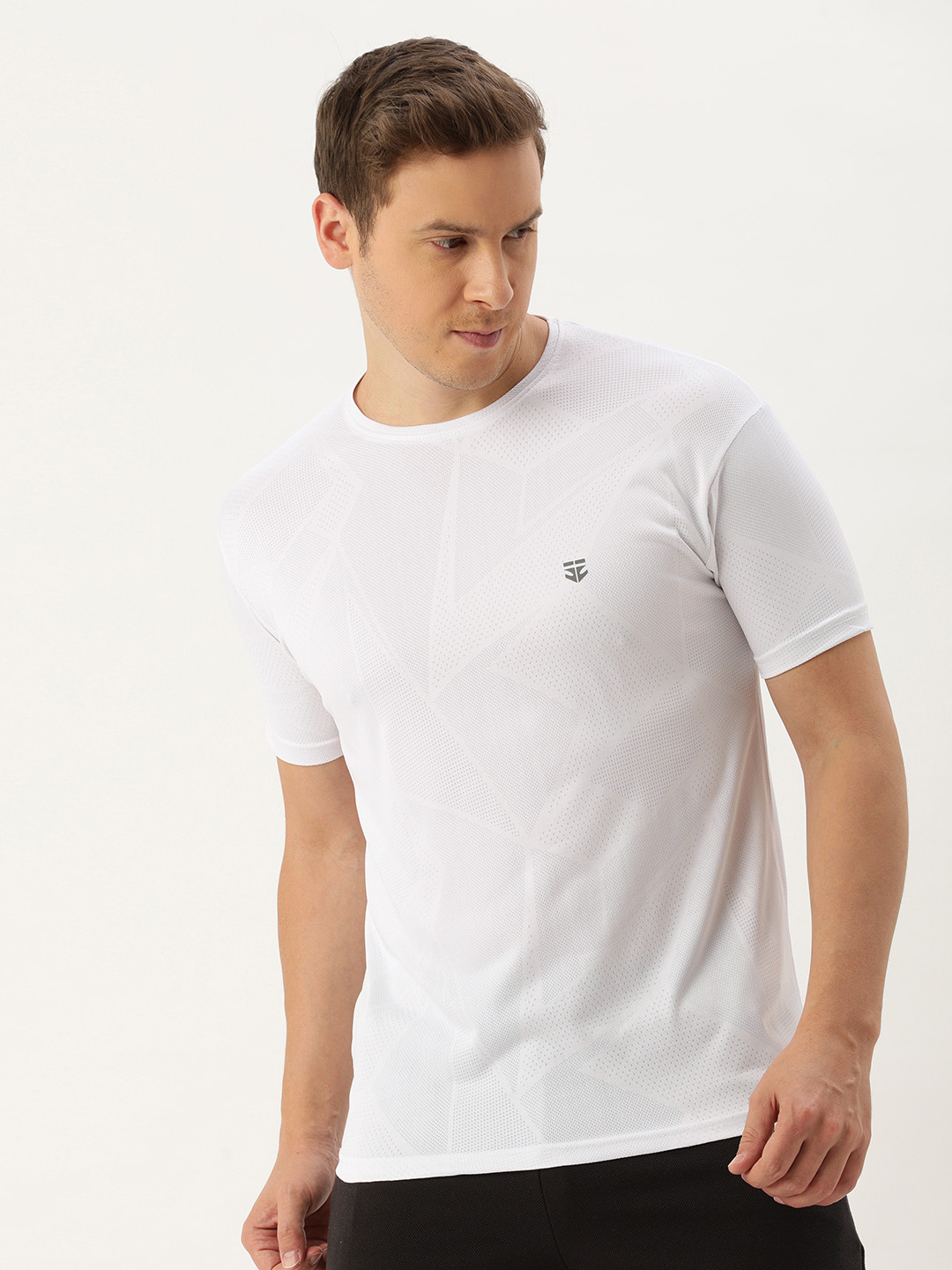 Sports52 wear Dry Fit Self Design Training or Gym Sports T-shirt