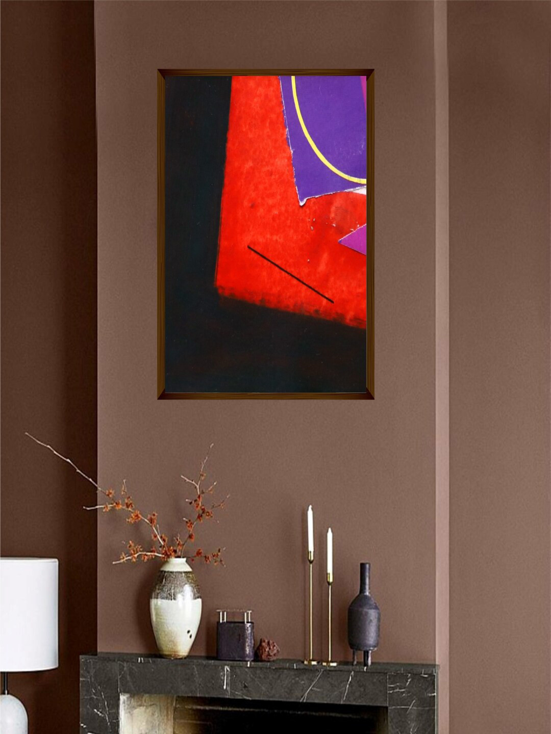 The Art House Black & Blue Printed Framed Wall Art