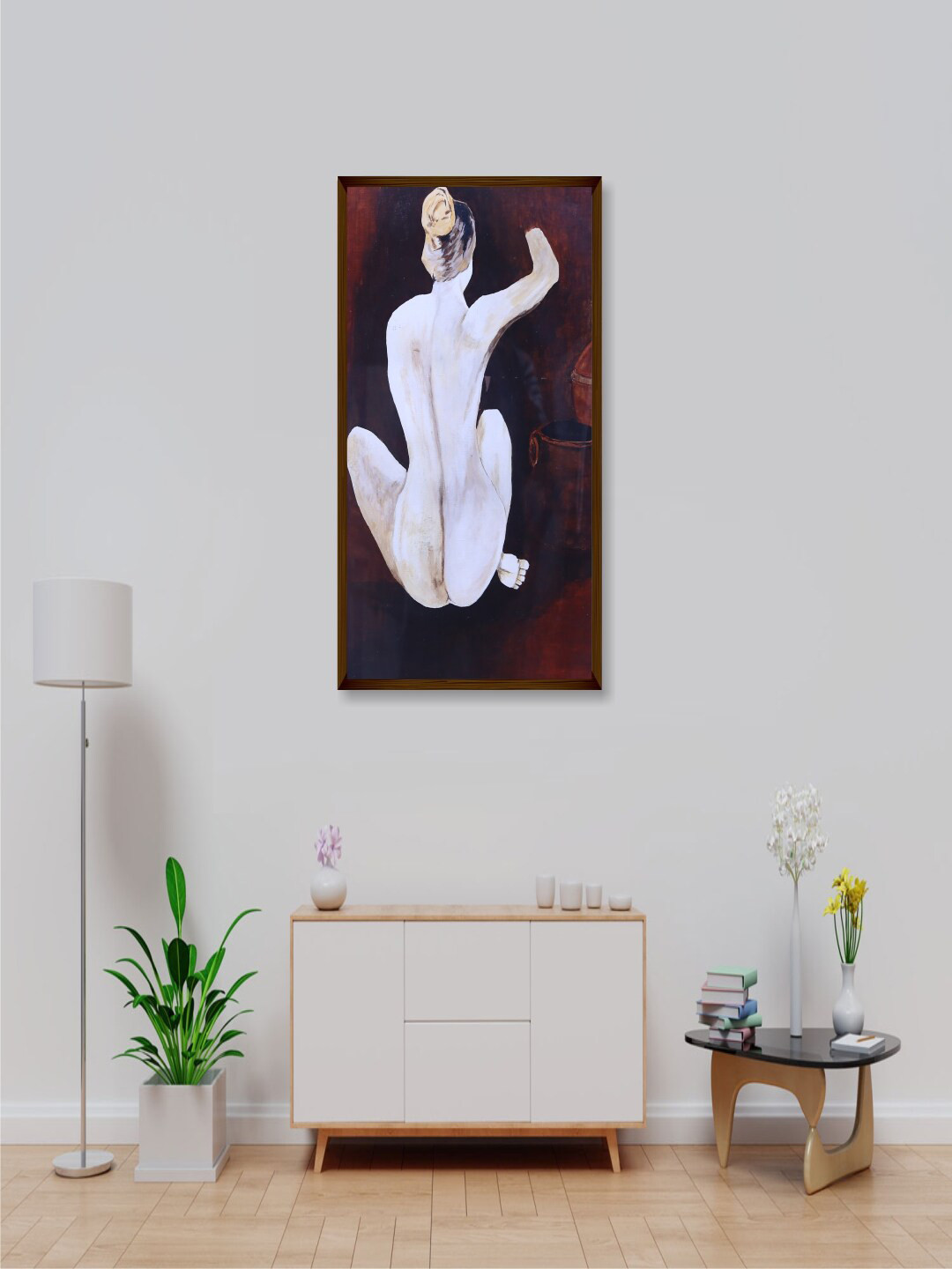 The Art House Black Wall Living Room Rectangle Potrait Paintings Wall Art -17.99 x 16In