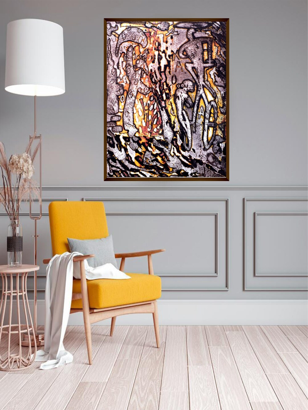 The Art House Brown & White Printed Framed Wall Art