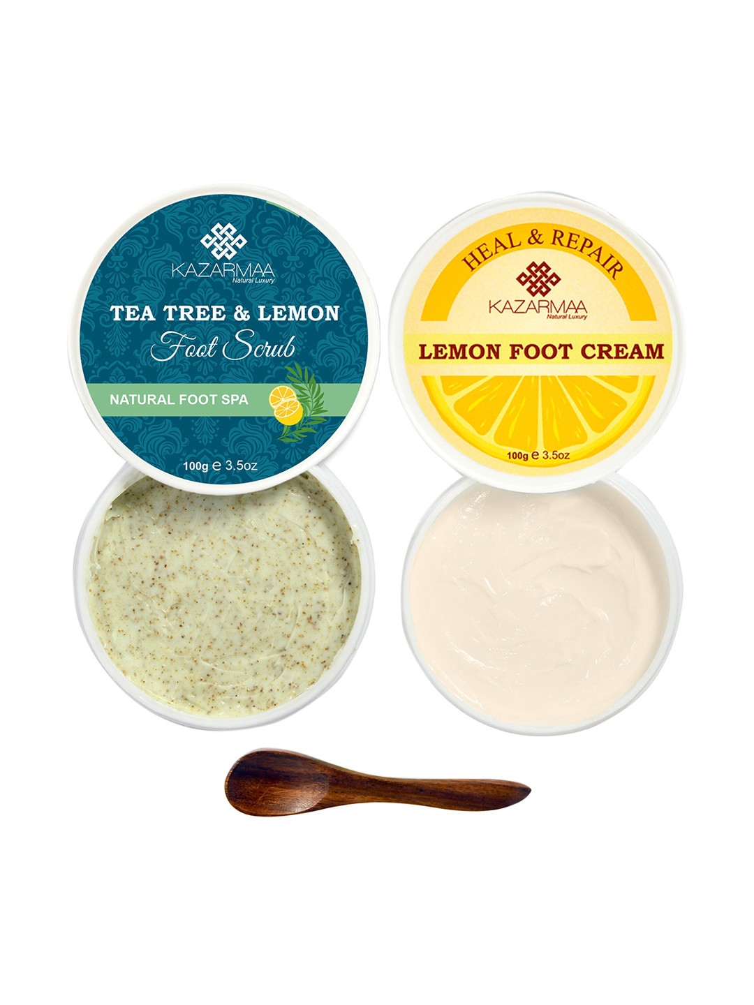 KAZARMAA Pack Of 2 Natural Foot Spa Combo