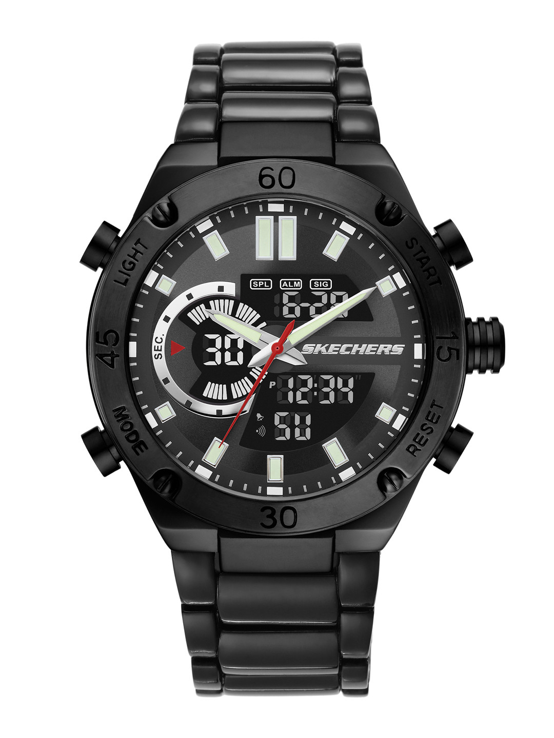 Skechers Men Black Dial & Straps Agnew Analogue and Digital Watch SR5158