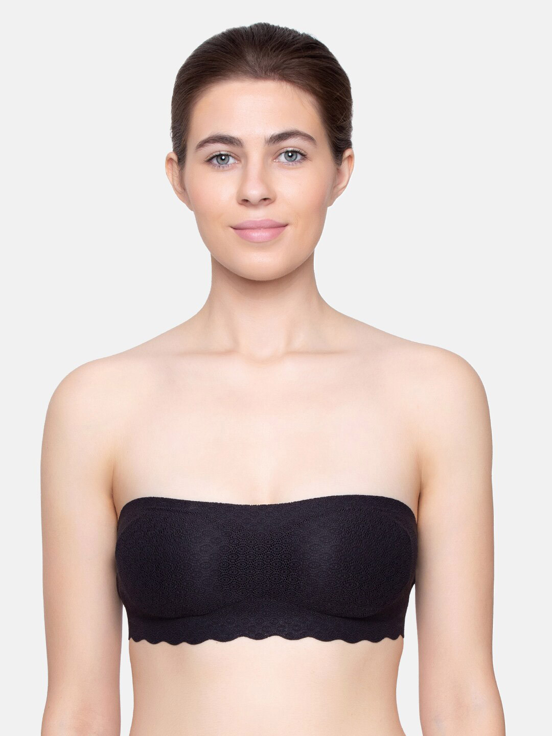 Sloggi Black Removable Padding Non-Wired Bandeau Bra