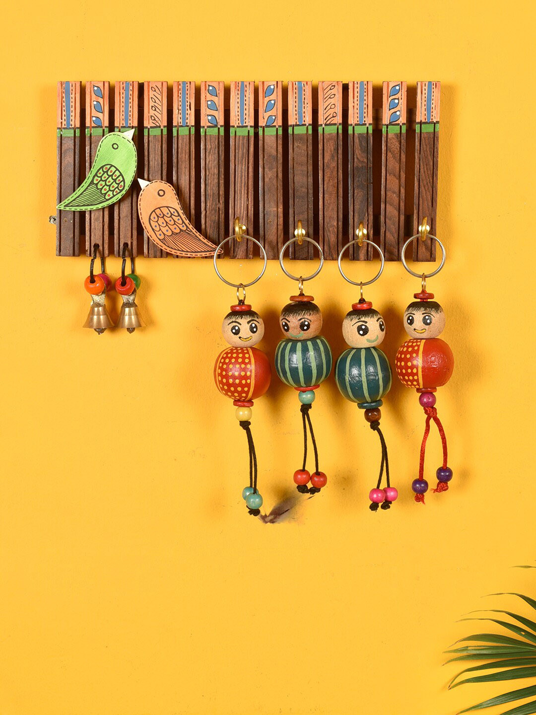 AAKRITI ART CREATIONS Pyaari Gudiya Wood Matte Hanging Hall Wall Hangings-5.9In