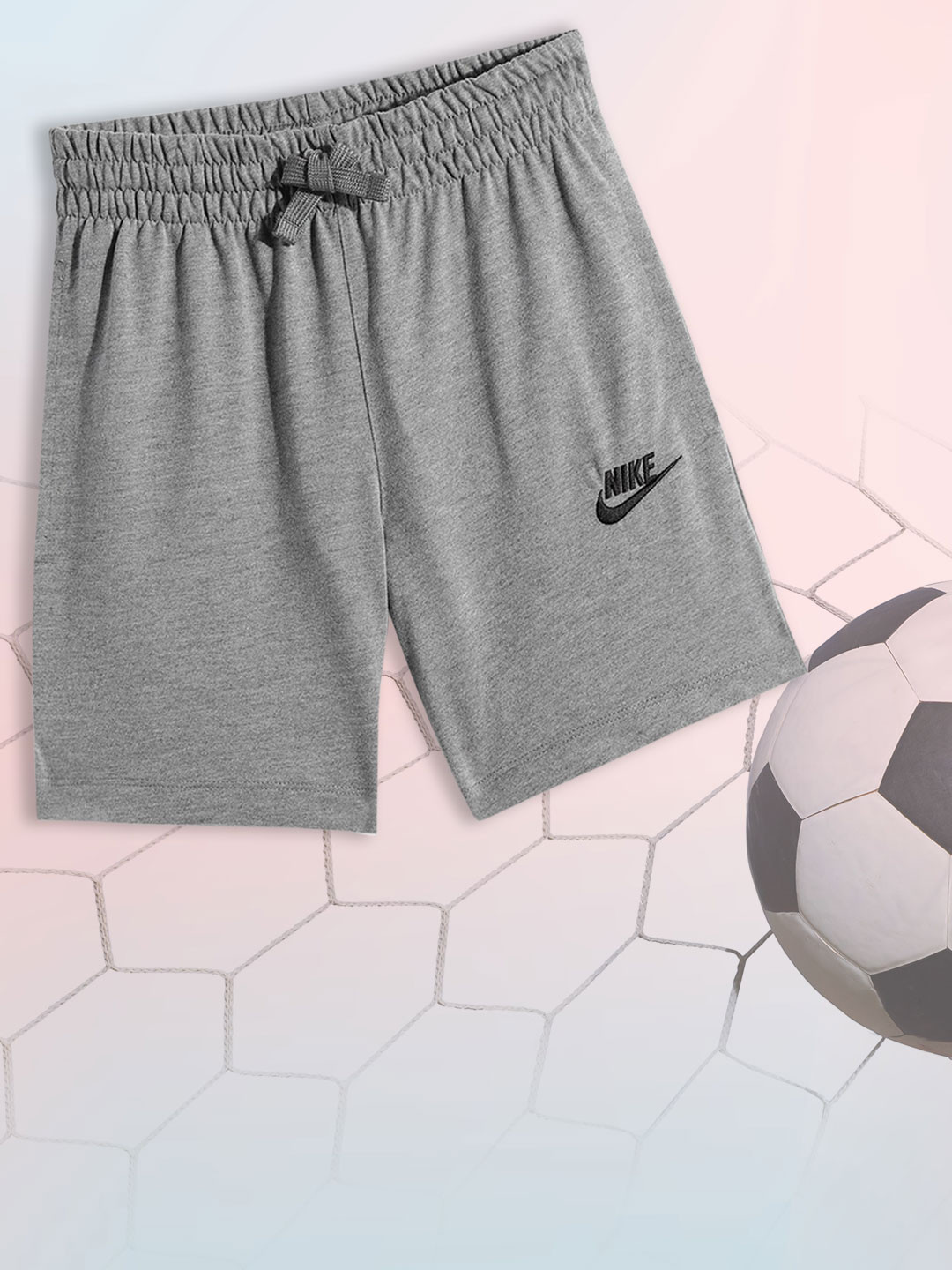 Nike Boys Grey Solid Shorts