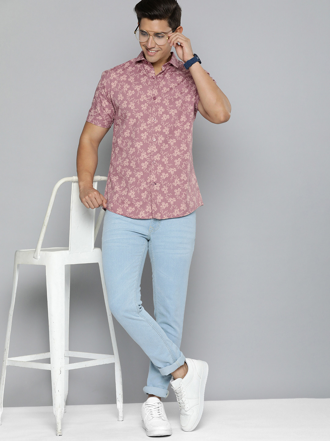 Mast & Harbour Men Floral Print Pure Cotton Casual Shirt