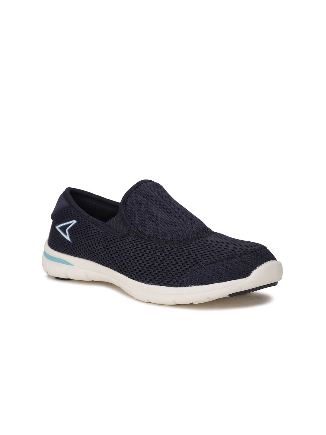 Power Women Blue Textured Slip-On Sneakers