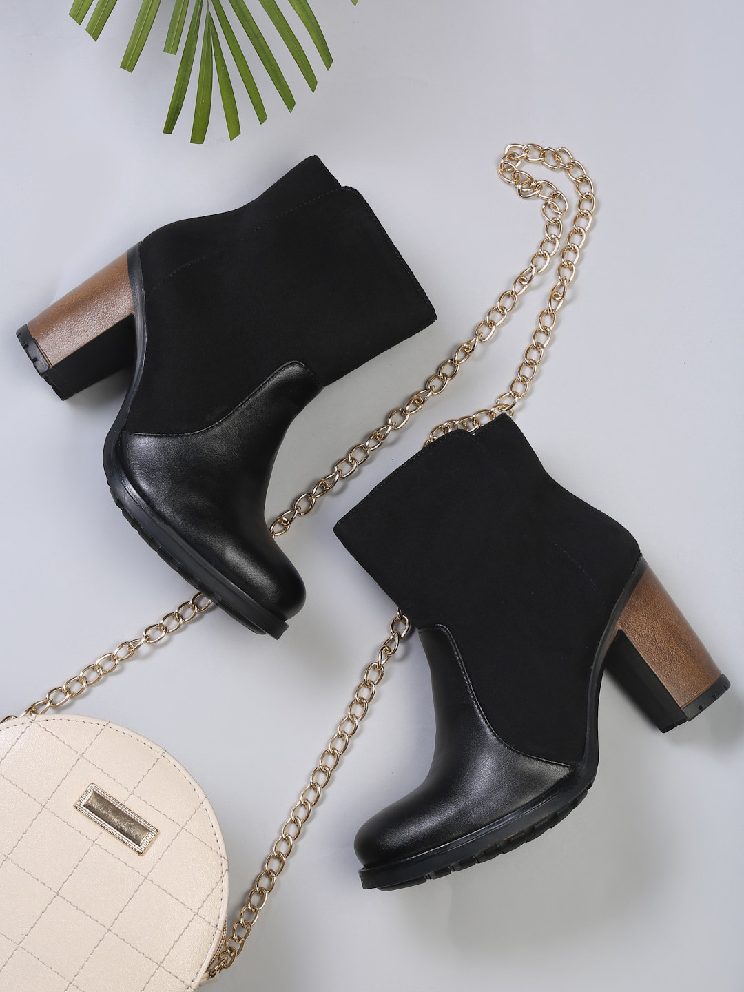 Roadster Black Suede High-Top Block Heeled Boots