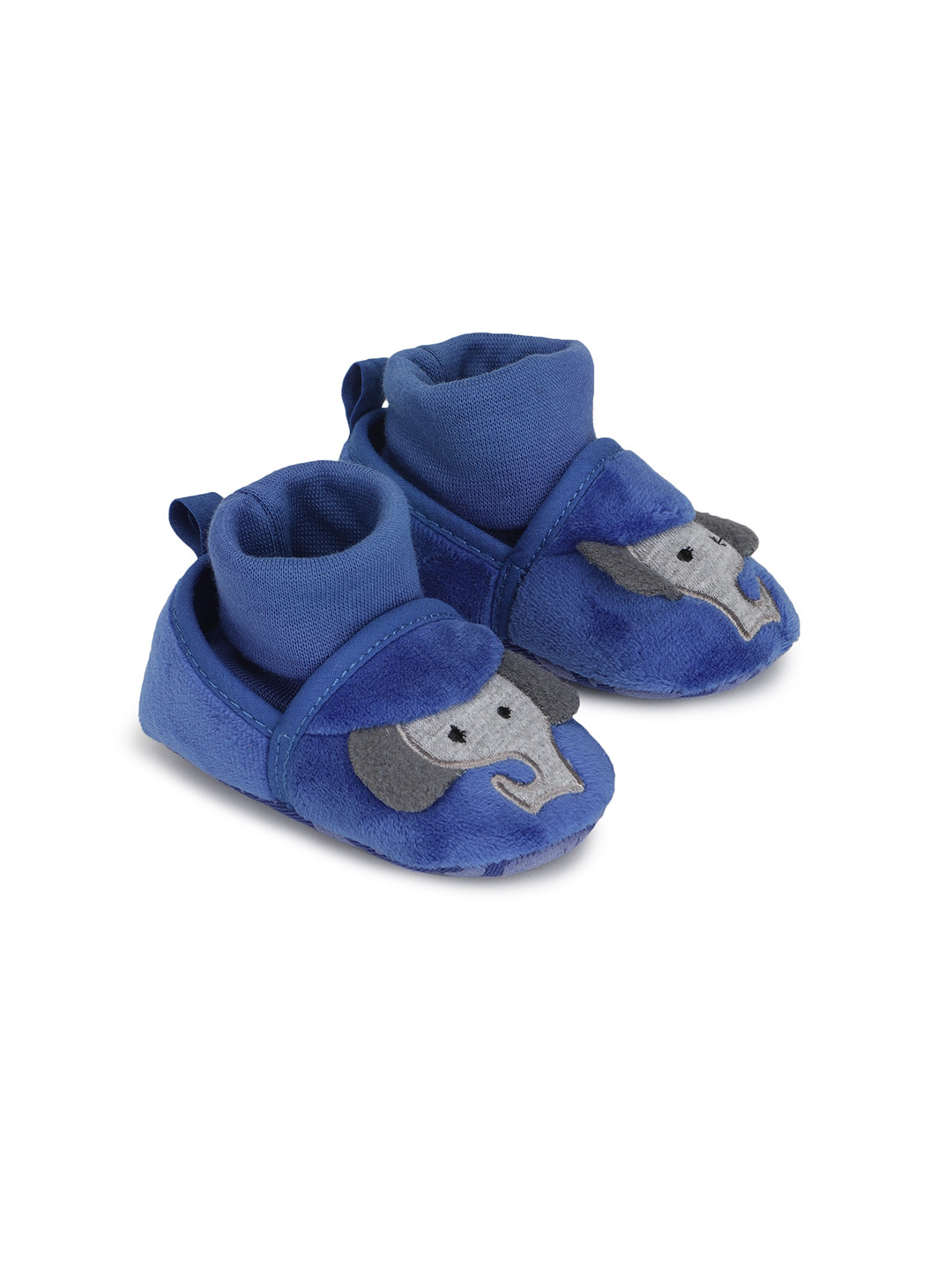 mothercare Infant Boys Blue Elephant Patch Socktop Booties
