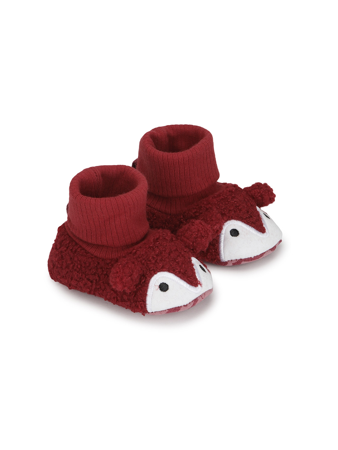 mothercare Infant Girls Red Socktop Penguin Embroidered Booties