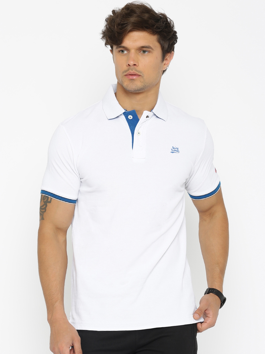 white polo t shirt men