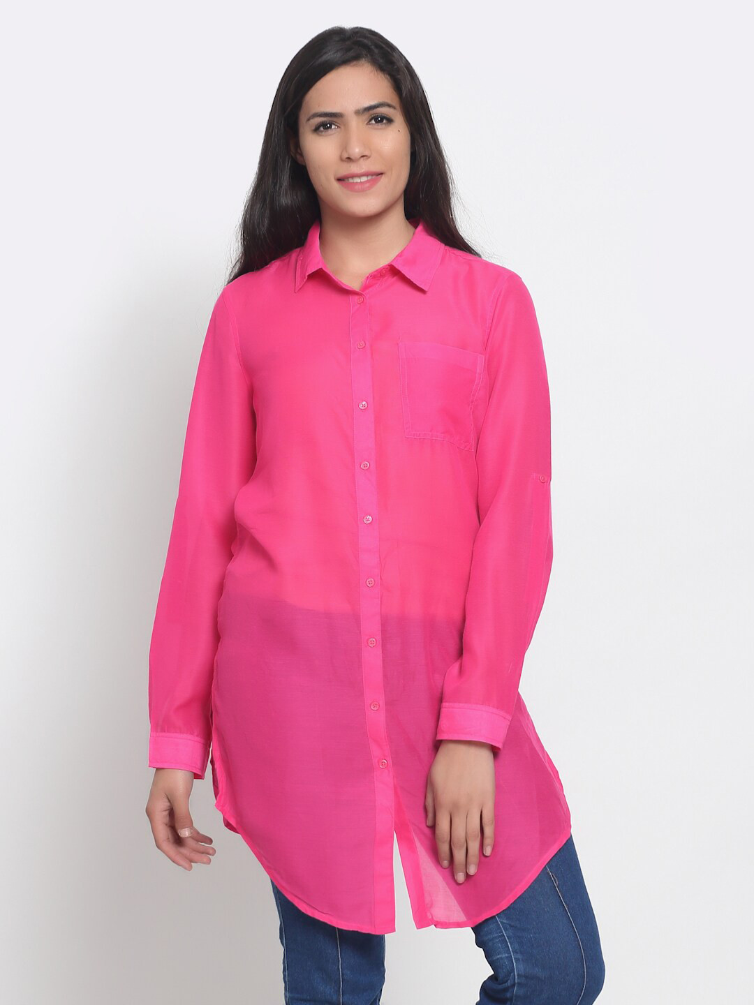 NoBarr Pink Shirt Style Top