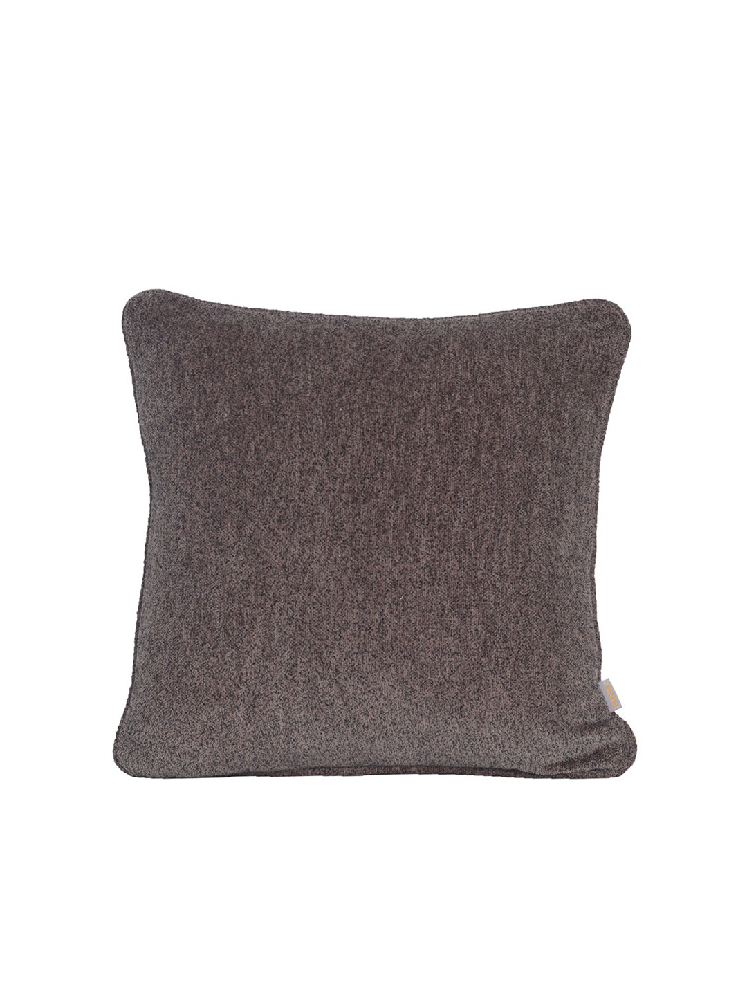 MASPAR Charlotte Brown Cotton Breathable Square Cushion Cover - 16 x 16 Inches