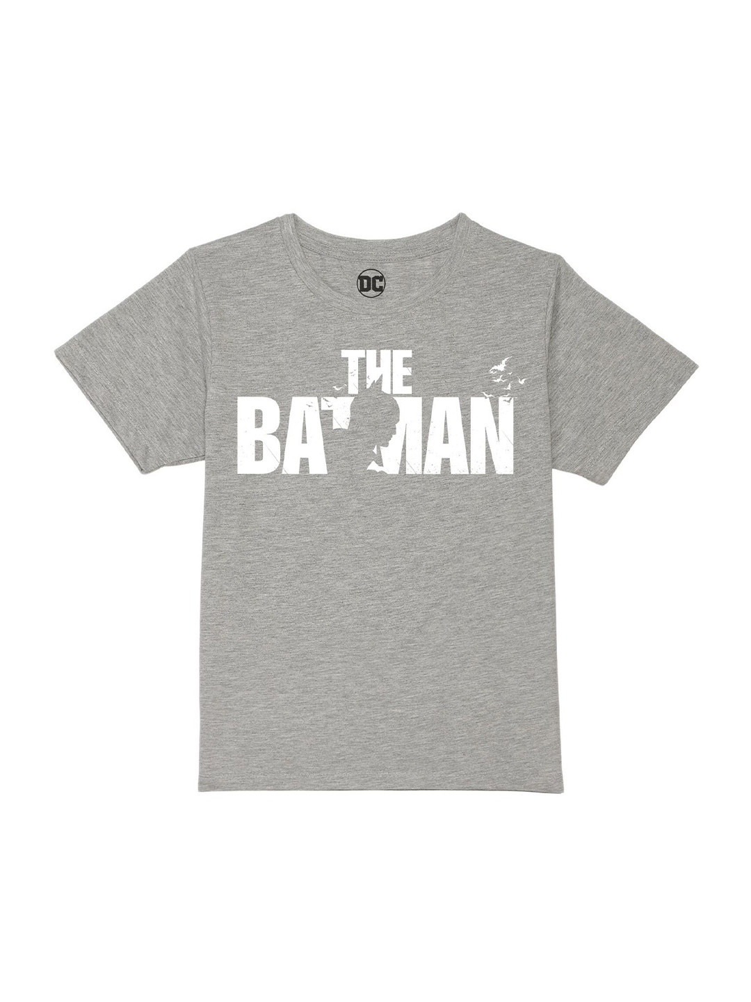 DC by Wear Your Mind Boys Grey Batman Printed Pure Cotton T-shirt