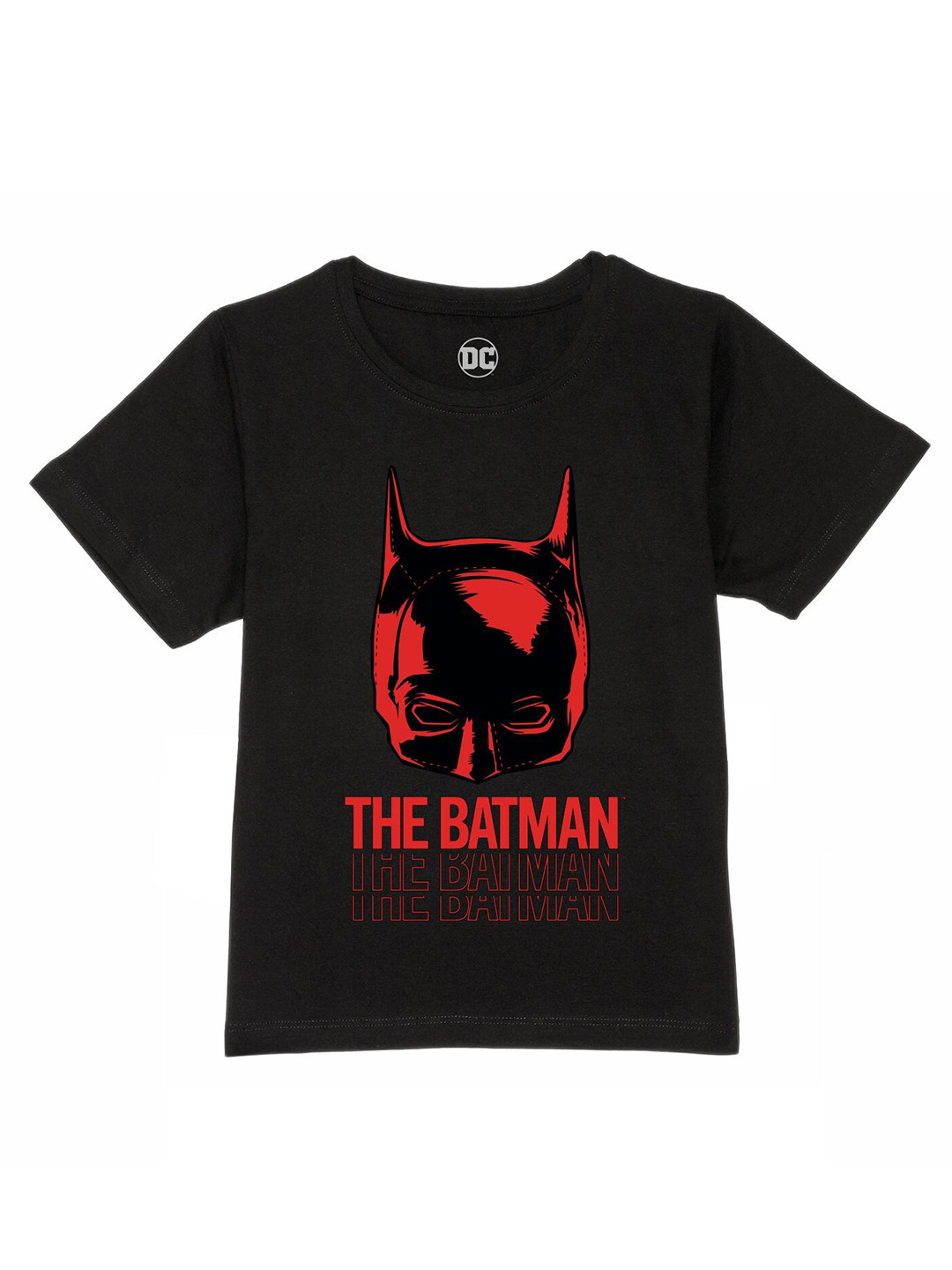 DC by Wear Your Mind Boys Black & Red Batman Printed Cotton T-shirt