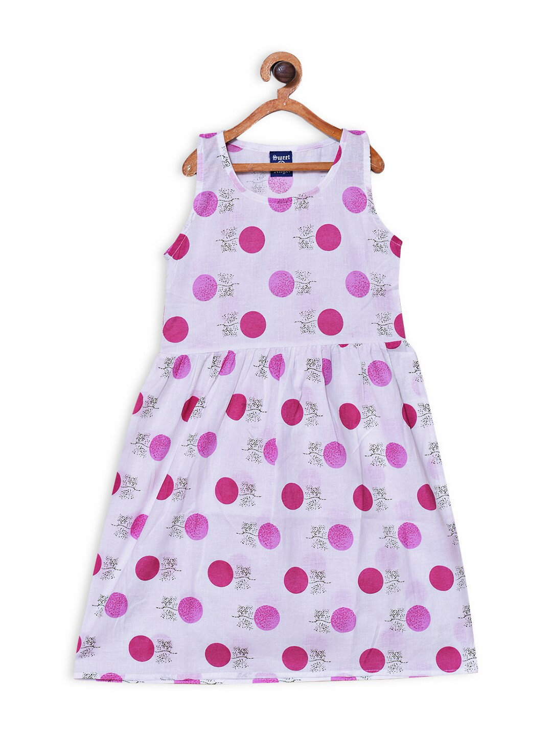 SWEET ANGEL Pink Printed Dress