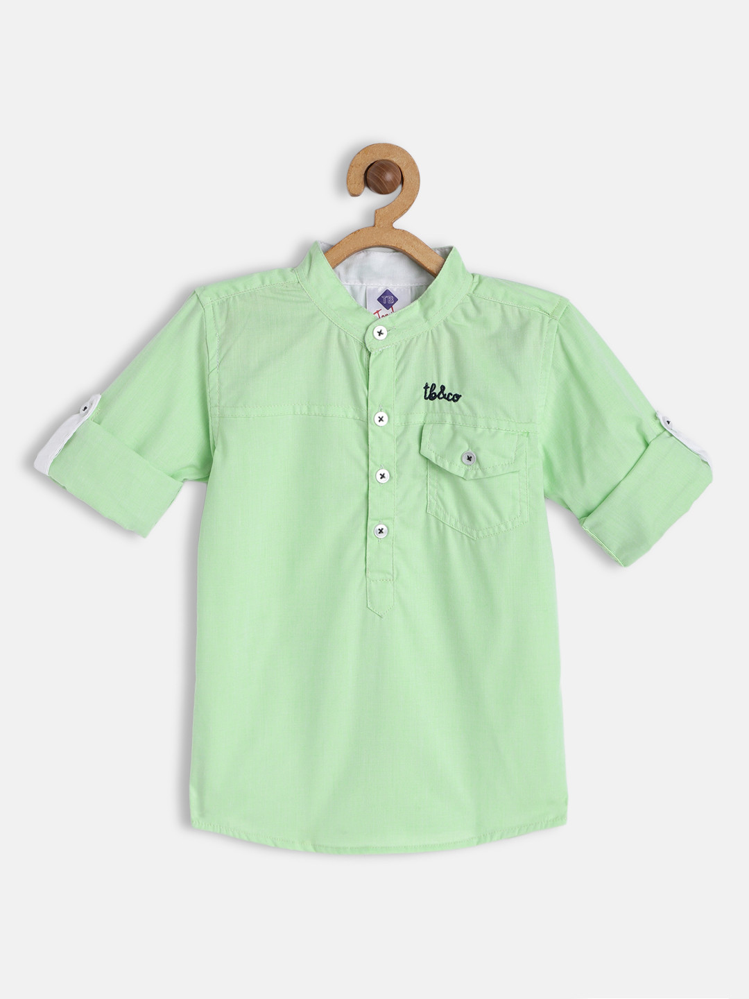 TONYBOY Boys Sea Green Premium Casual Shirt