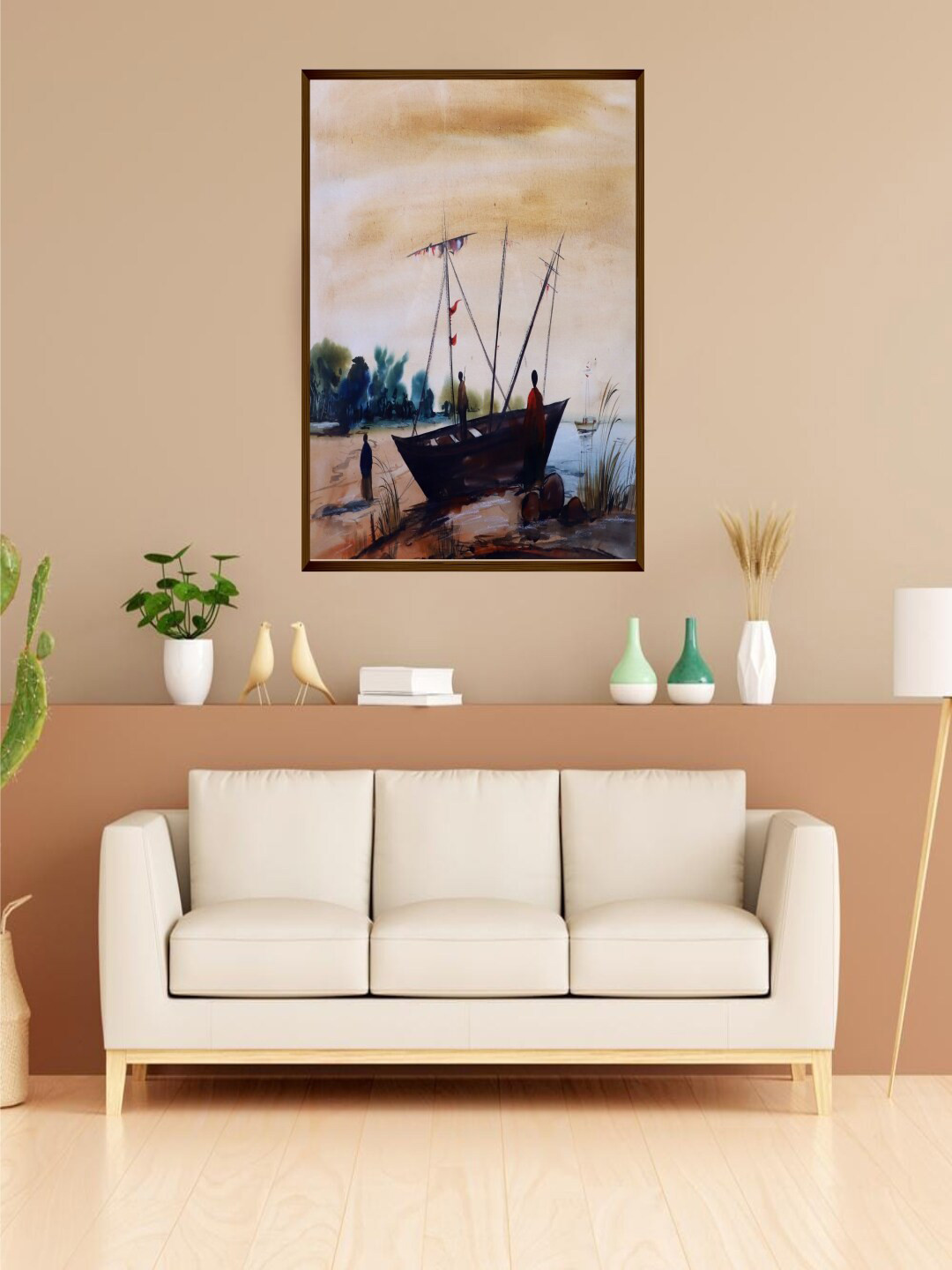 The Art House Yellow & Brown Abstract Wall Art