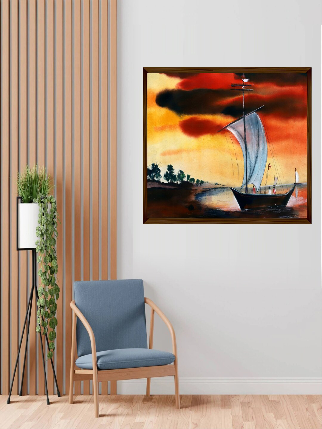 The Art House Yellow & Red Abstract Wall Art