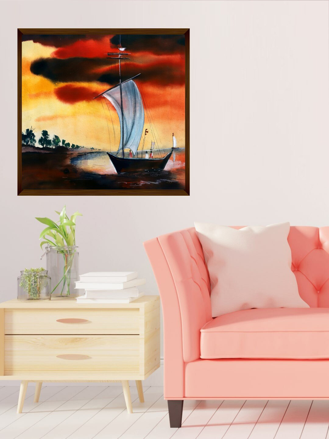 The Art House Abstract MDF Wall Rectangle Paintings Wall Art - 16 x 18 In