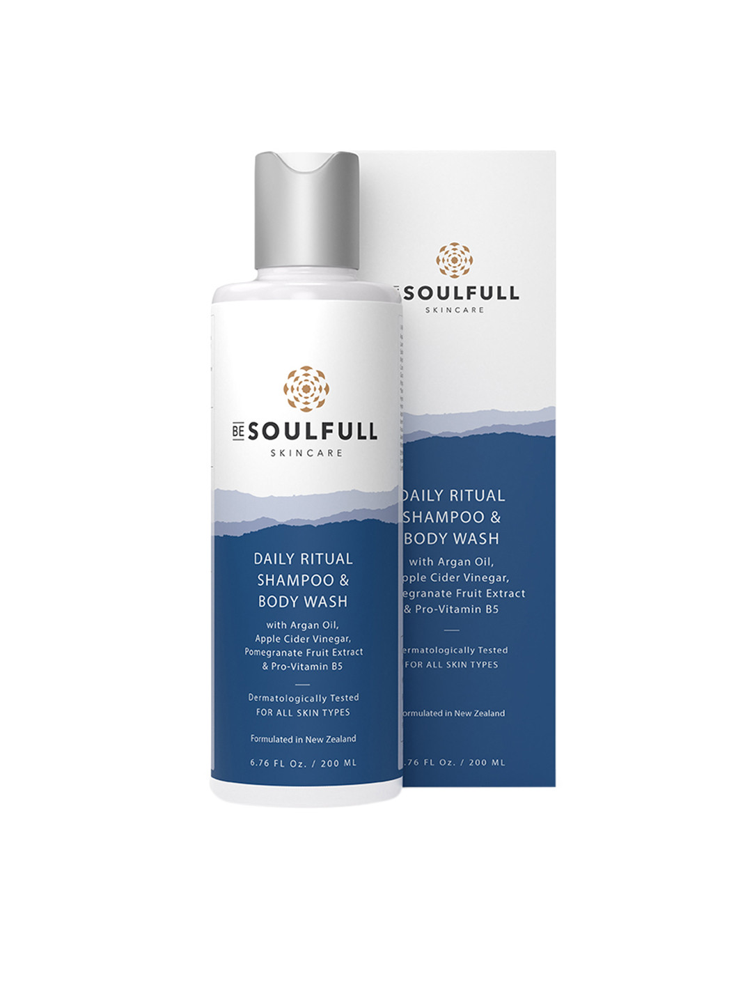 BE SOULFULL Head-To-Toe 2-In-1 Shampoo & Body Wash with Argan Oil For Glowing Skin- 200 ml