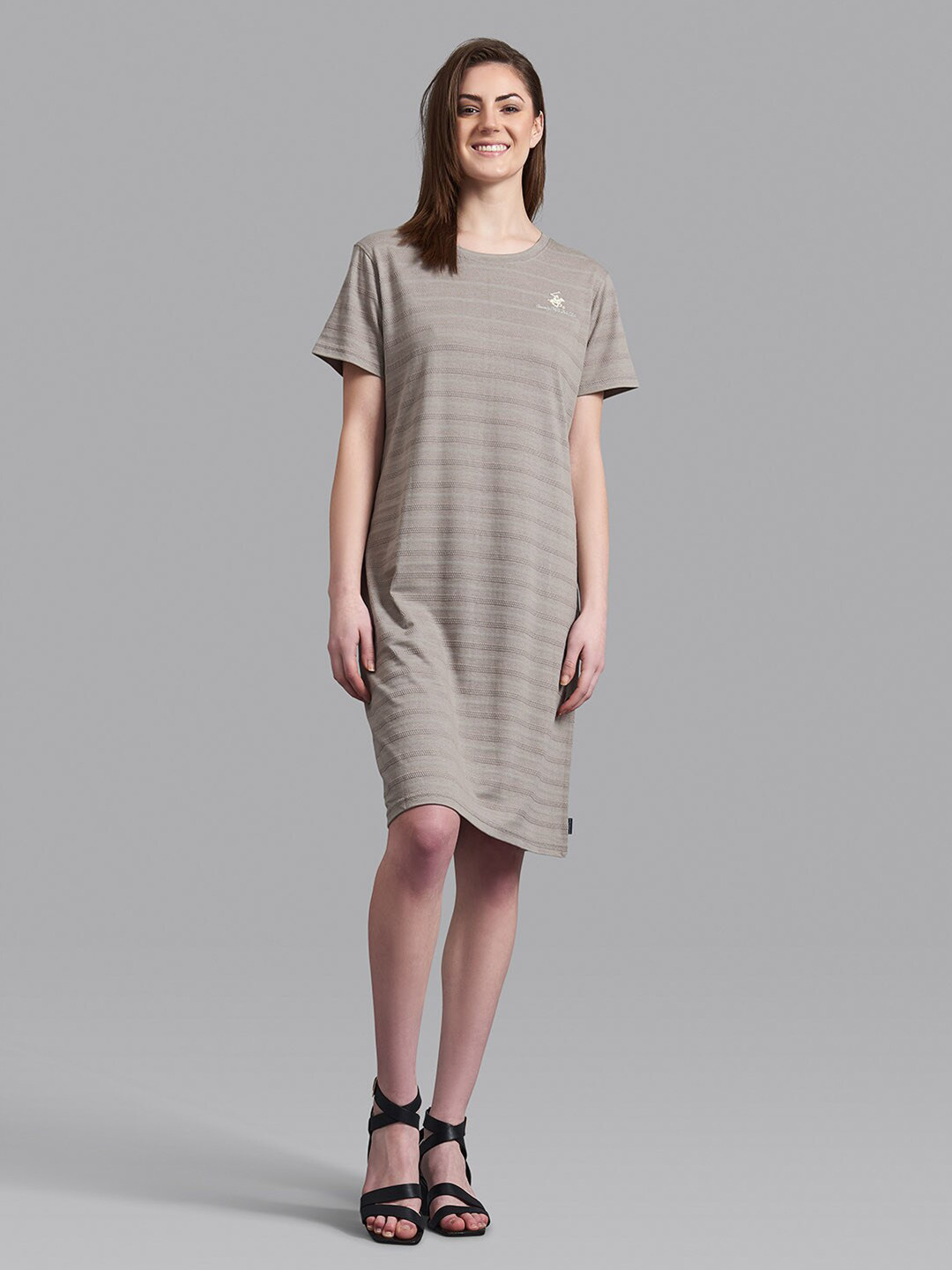 Beverly Hills Polo Club Grey Sheath Dress