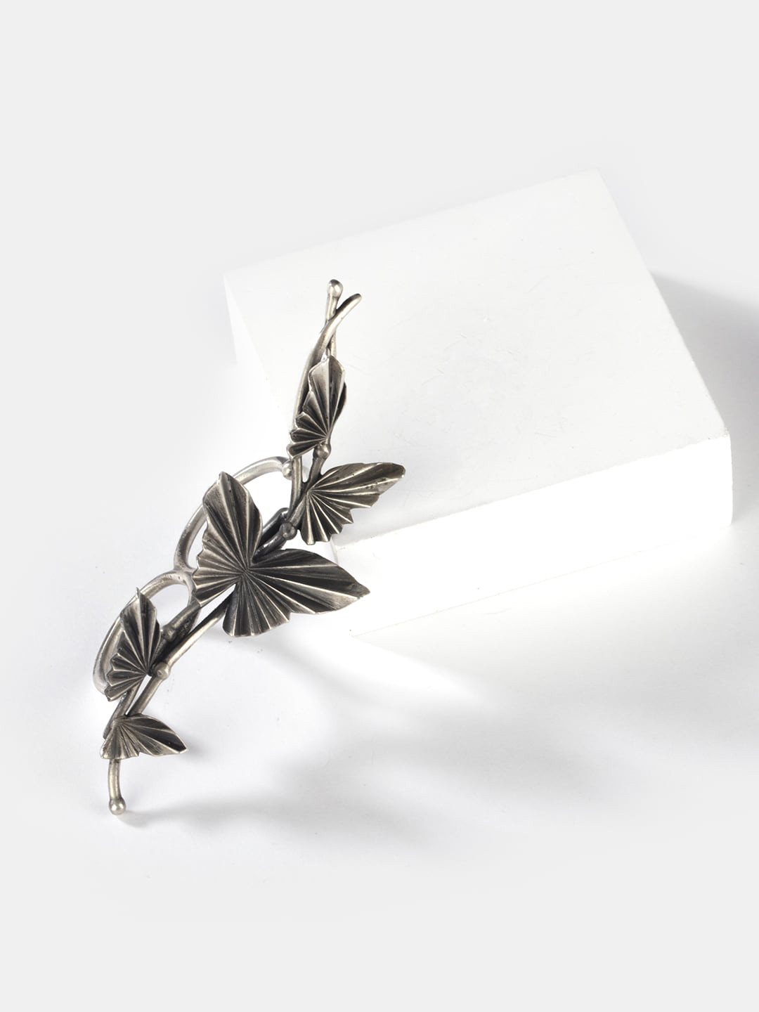SHAYA 925 Sterling-Silver Oxidised Butterfly Design Finger Ring