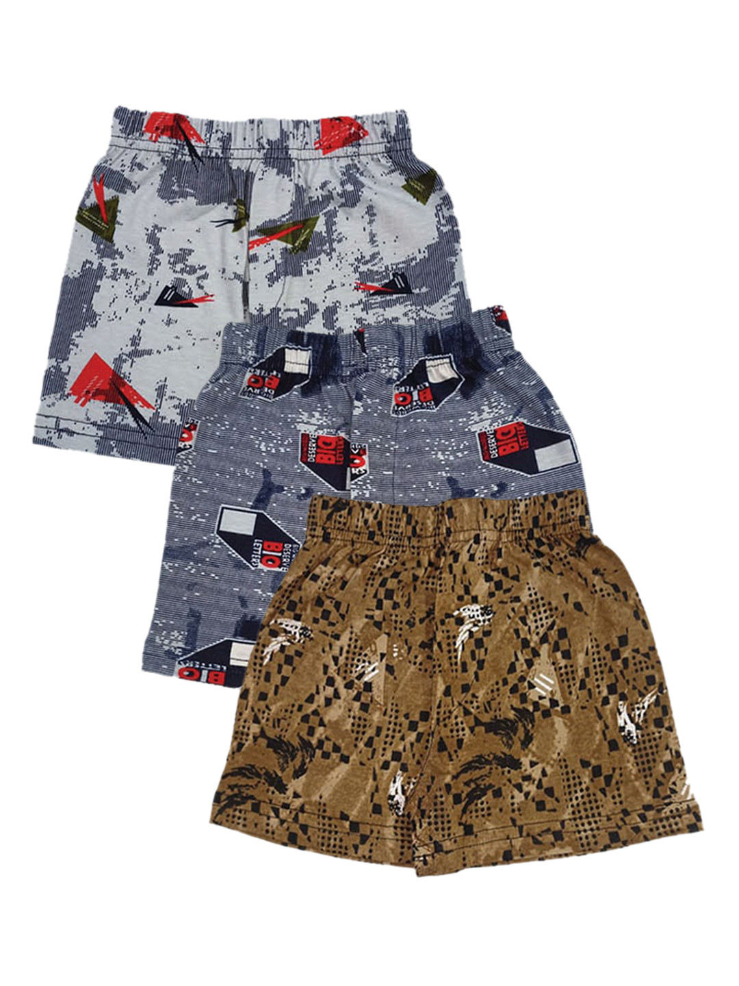 Zoom Minimondo Unisex Kids Pack Of 3 Assorted Floral Printed Running Shorts