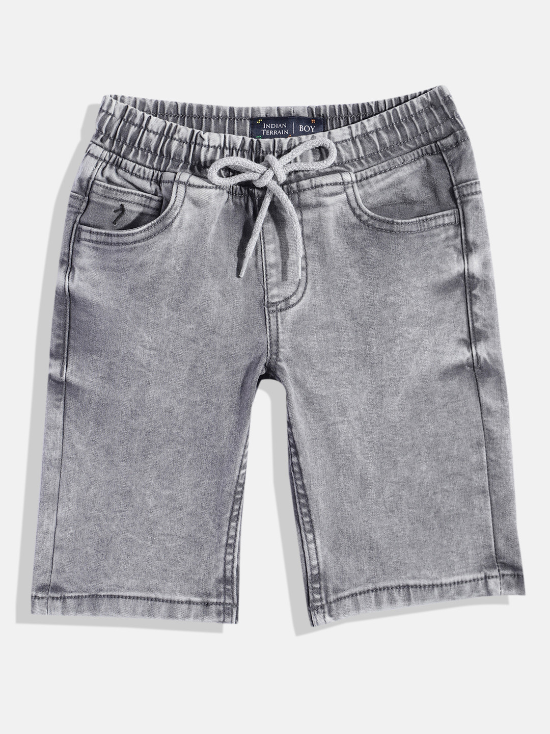 Indian Terrain Boys Washed Denim Shorts