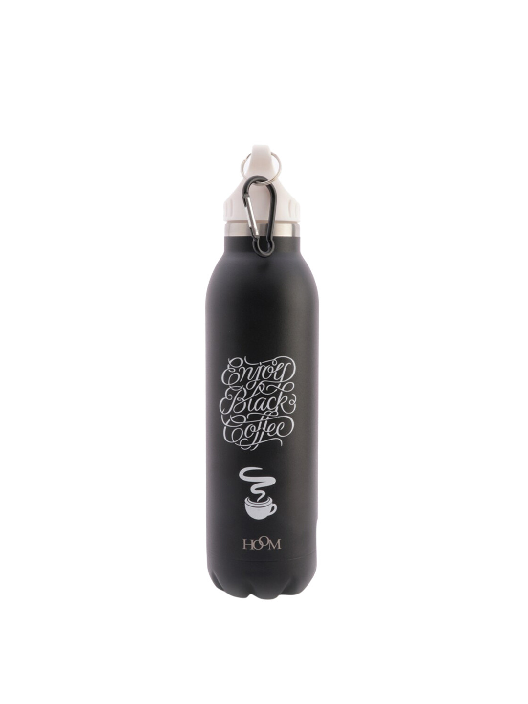 HOOM Black Typography Stainless Steel Double Wall Vacuum Flask - 600ml