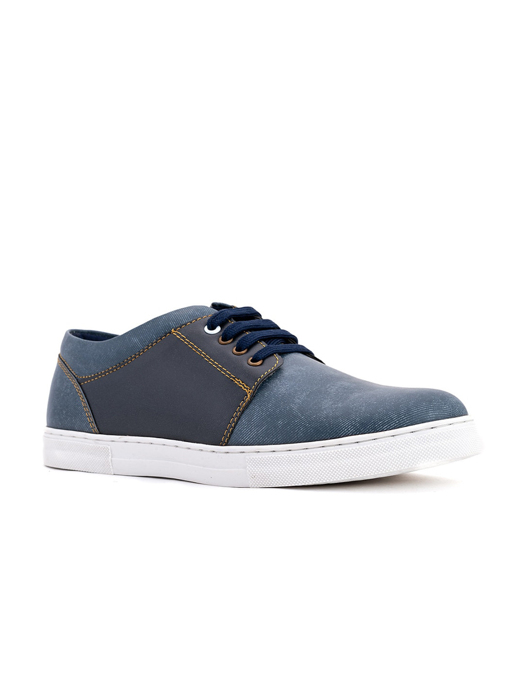 Khadims Men Blue & Grey Colourblocked Sneakers