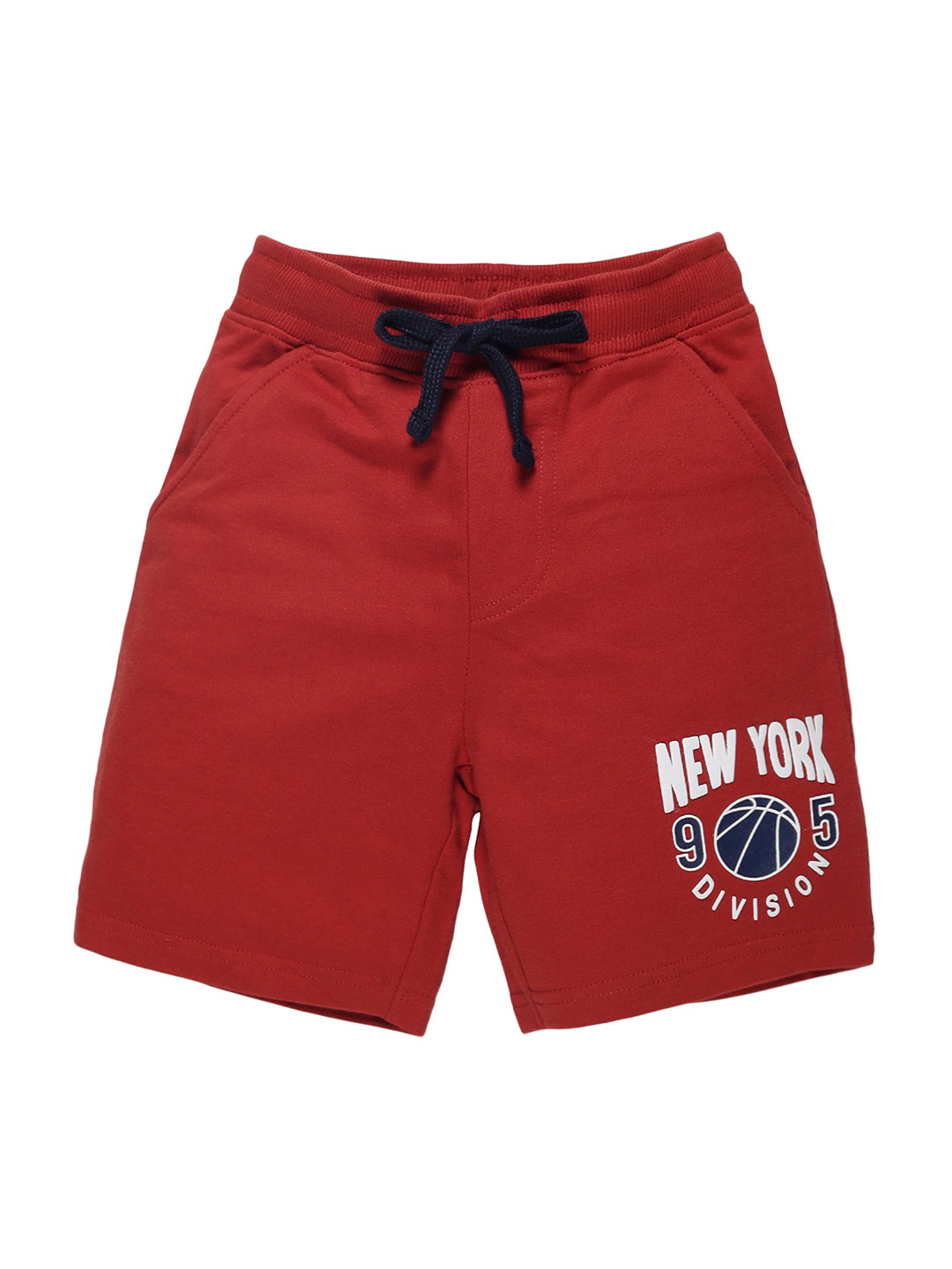 PLUM TREE Boys Orange Printed Outdoor Cotton Regular Shorts