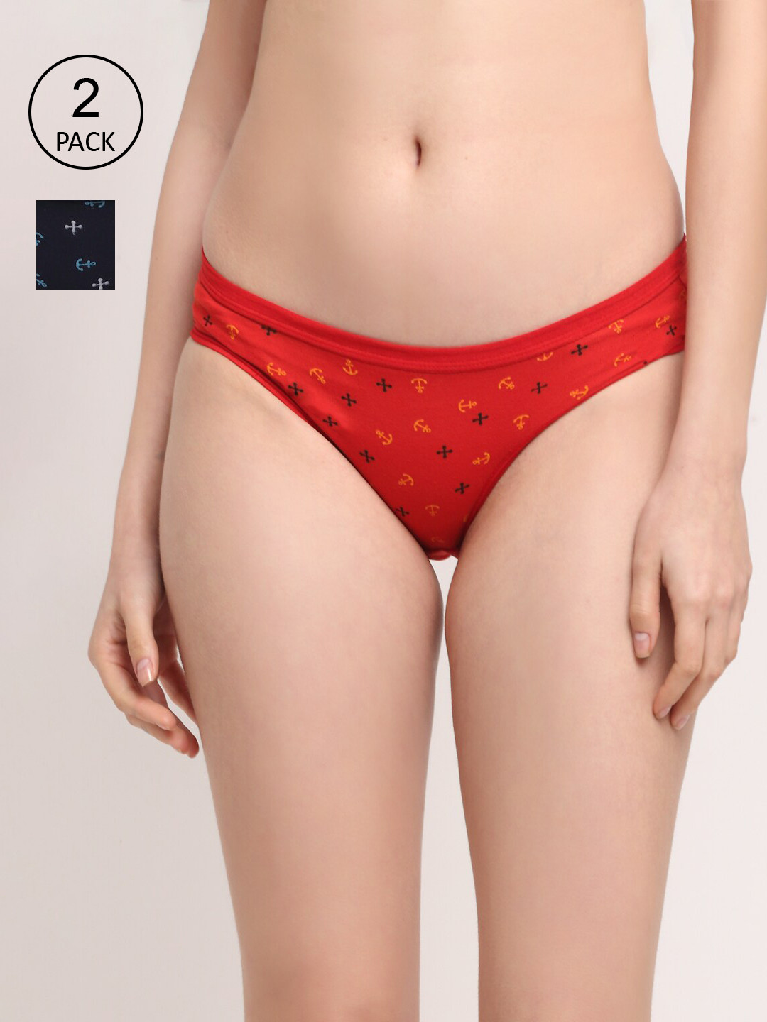 Friskers Women Set of 2 Multi Printed Hipster