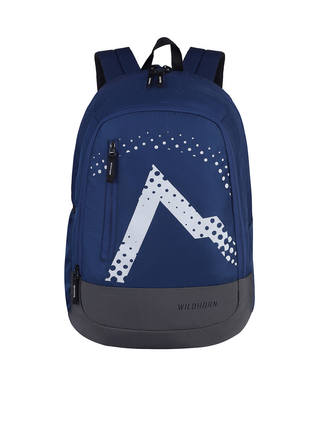 WildHorn Unisex Blue & Grey 17 Inch Laptop Backpack with Compression Straps