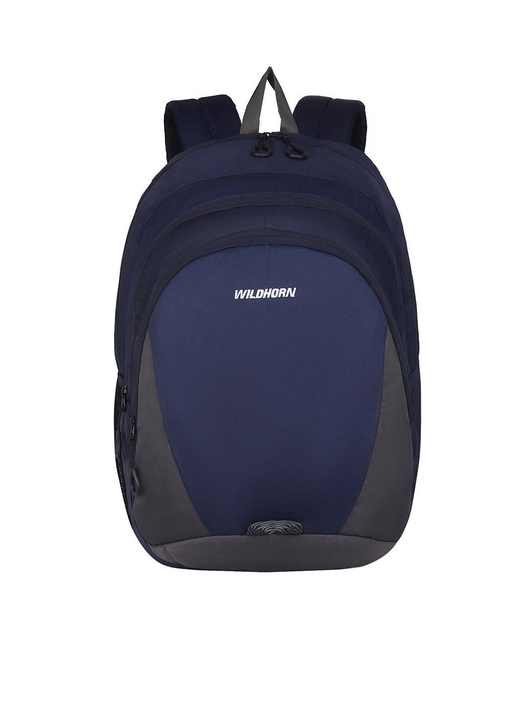 WildHorn Unisex Blue & Grey Backpack with Compression Straps