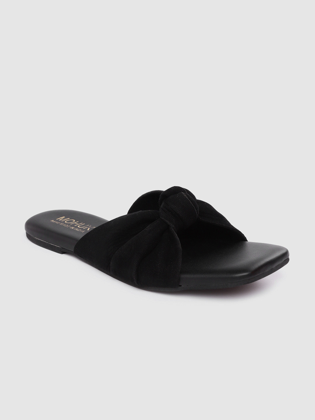 MOHUK Women Black Open Toe Flats