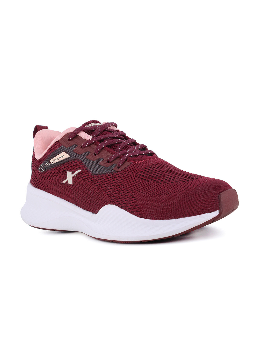 Sparx Women Maroon Mesh Running Non-Marking Shoes