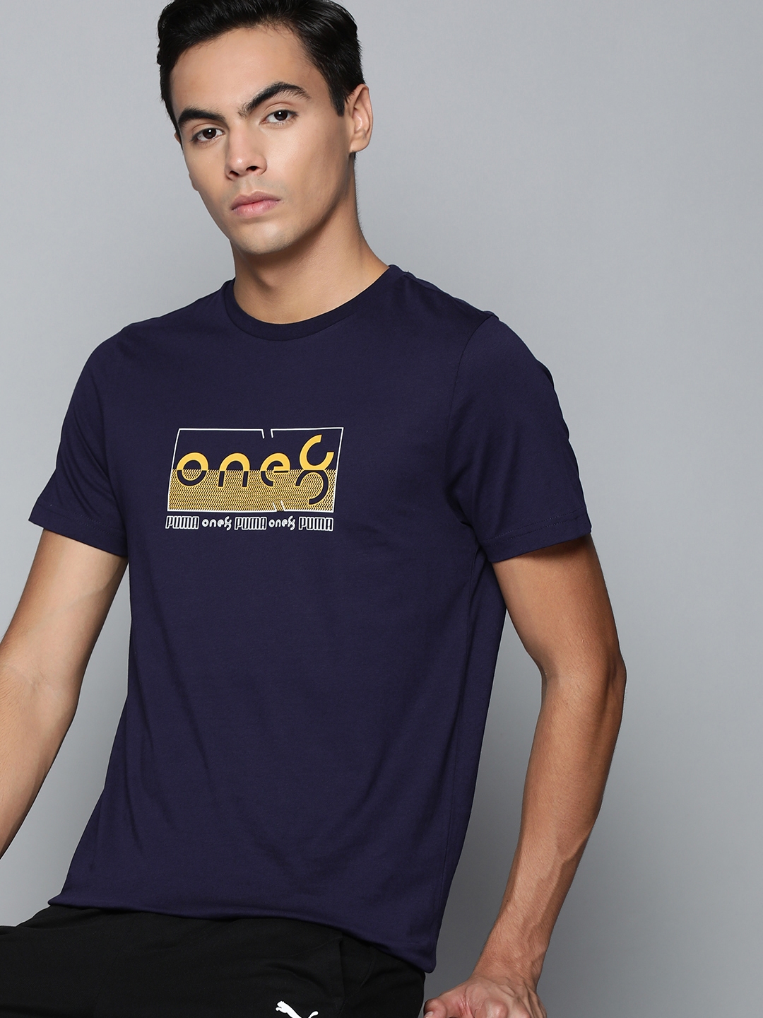 Buy One8 X PUMA Men Blue Graphic Printed Casual T Shirt