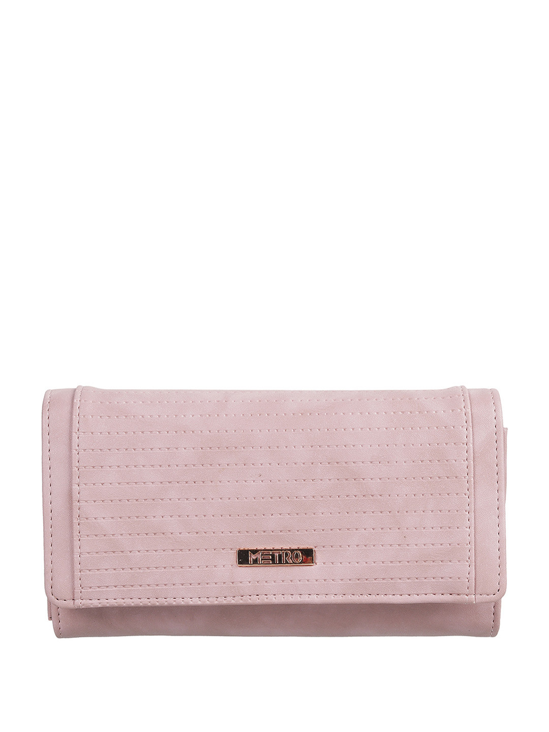 Metro Women Peach-Coloured Purse Clutch