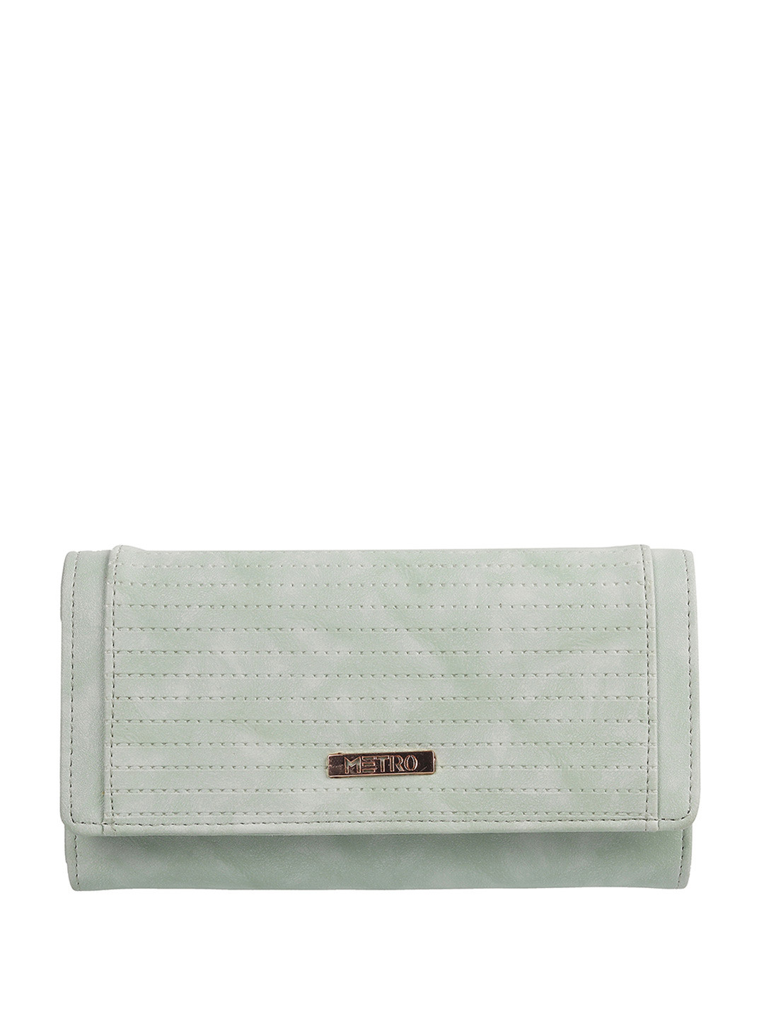 Metro Women Solid Green Purse Clutch