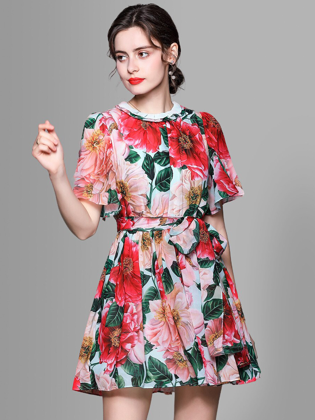 JC Collection Multicoloured Fit And Flare Floral Dress